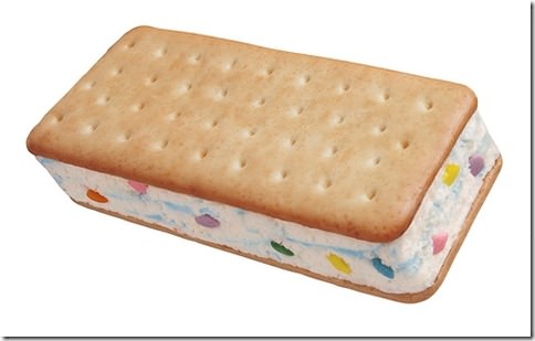 It's funny how I won't give snarfing a Birthday Cake Ice Cream Sandwich at 