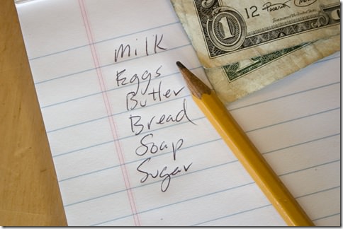 shopping list