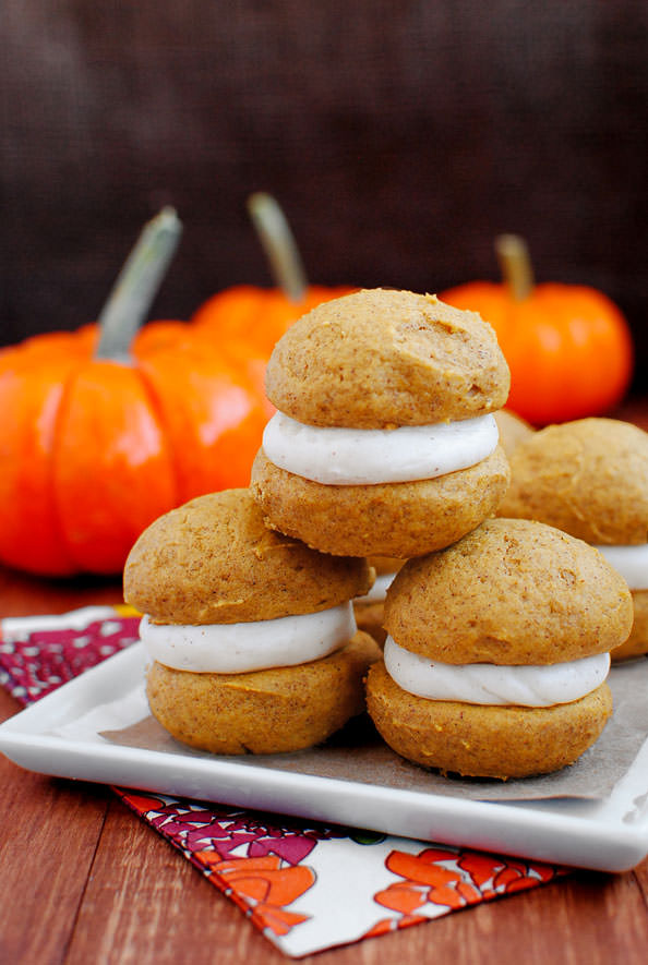 Pumpkin Spice Whoopie Pies - Iowa Girl Eats