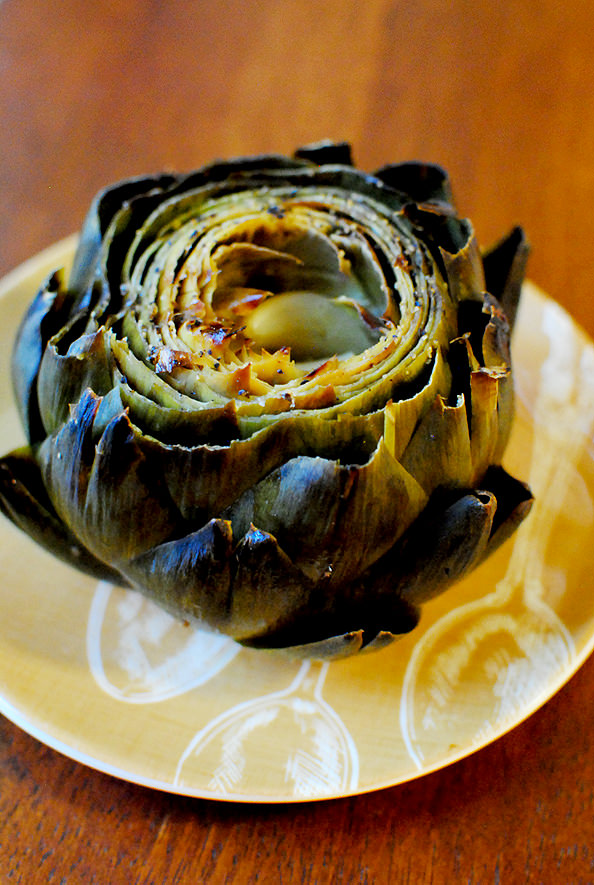 Roasted Artichokes with Lemon and Garlic - Iowa Girl Eats