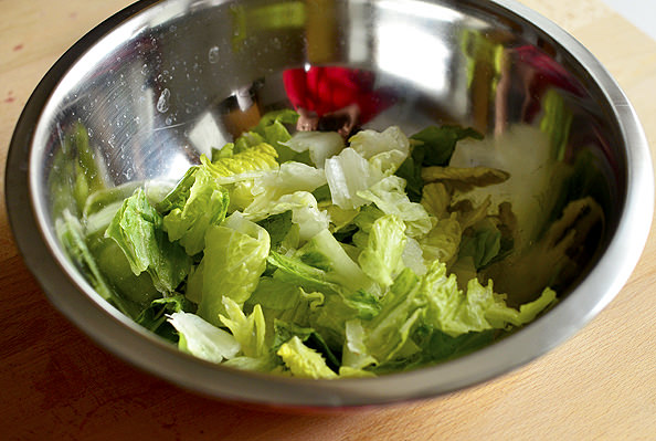 Chicken Caesar Salad Wrap via Iowa Girl Eats
