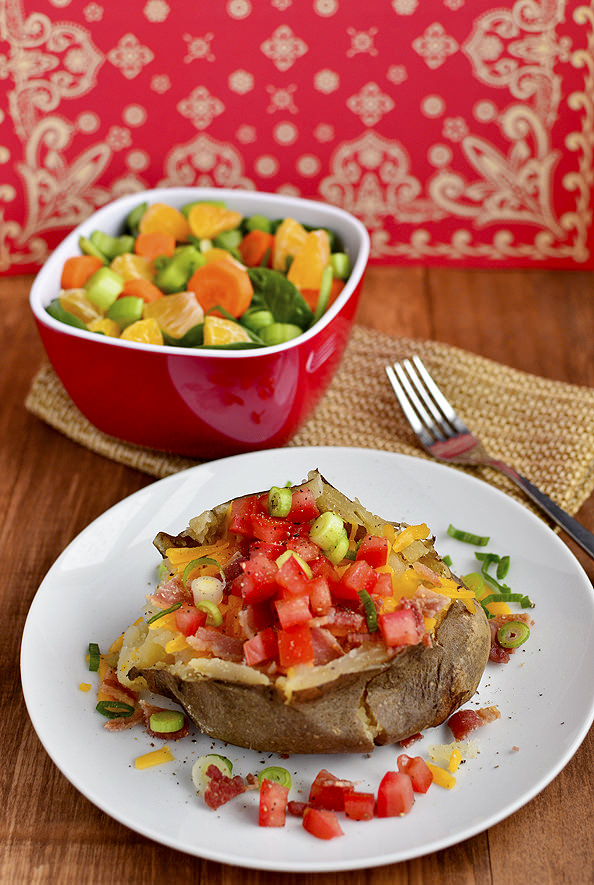 Loaded Crock Pot Baked Potato via Iowa Girl Eats