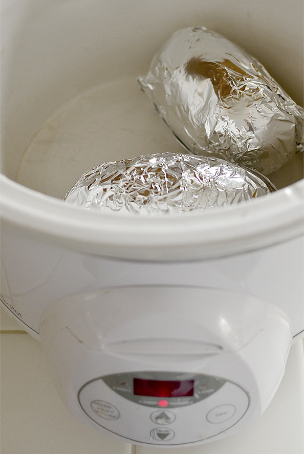 Loaded Crock Pot Baked Potato via Iowa Girl Eats