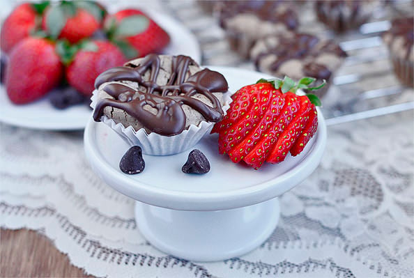 Mini Chocolate Meringue Cupcakes via Iowa Girl Eats