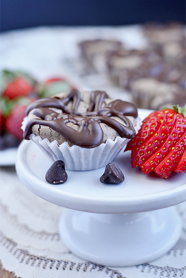Mini Chocolate Meringue Cupcakes via Iowa Girl Eats