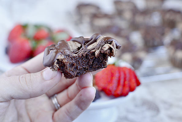 Mini Chocolate Meringue Cupcakes via Iowa Girl Eats