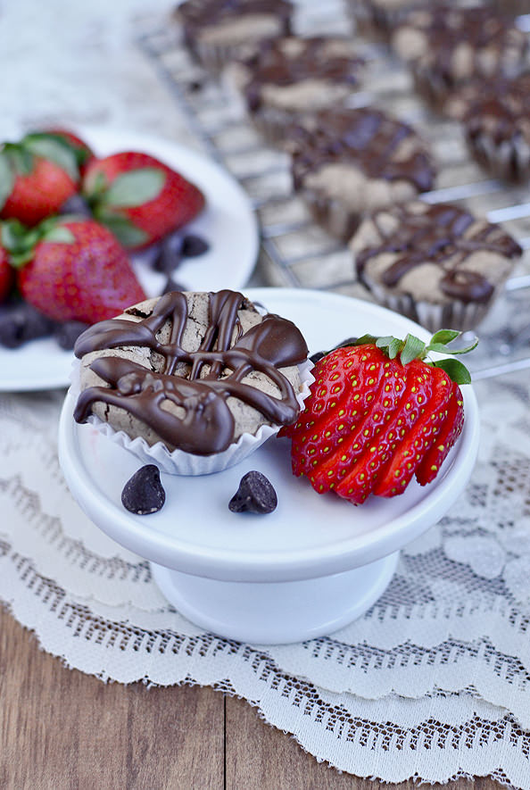 Mini Chocolate Meringue Cupcakes via Iowa Girl Eats