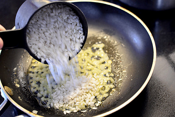 Simple Shrimp and Asparagus Risotto via Iowa Girl Eats