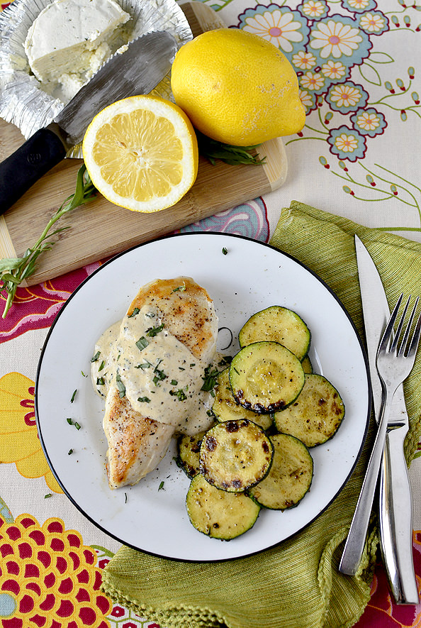 Creamy Chicken and Herb Skillet | iowagirleats.com
