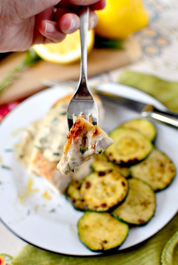 Creamy Chicken and Herb Skillet | iowagirleats.com