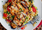 Buffalo Chicken Cobb Salad with Buffalo Deviled Eggs