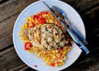 Buffalo Chicken Cobb Salad with Buffalo Deviled Eggs