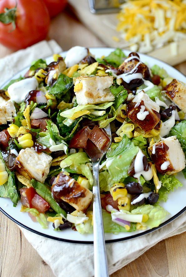 BBQ Chicken Chopped Salad | iowagirleats.com