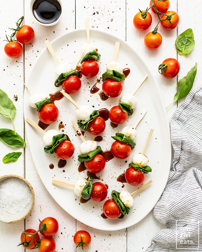 Photo of Caprese Skewers on a platter