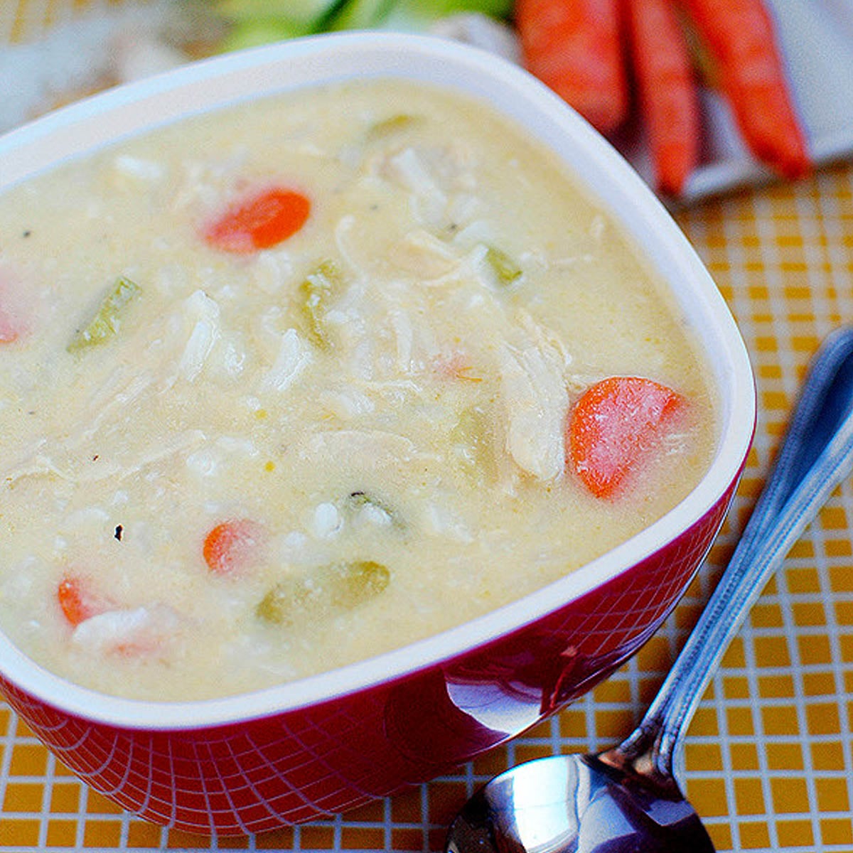 Cheesy Chicken and Rice Soup