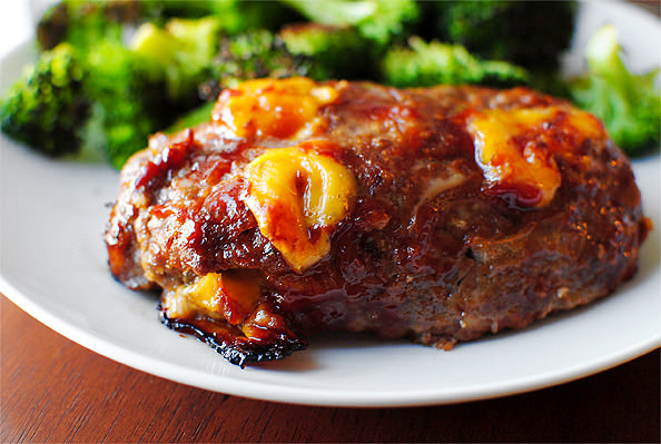 Mini BBQ Cheddar Meatloaves are studded with melty cheddar cheese and sweet BBQ sauce. This easy, gluten-free dinner recipe will be a hit with the whole family!
