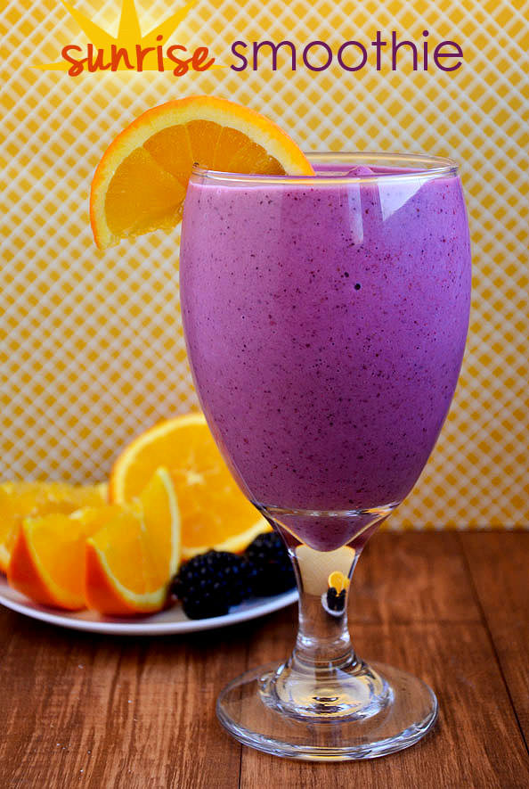 Sunrise Smoothie is a fresh and healthy smoothie recipe to get any morning off to a good start!  | iowagirleats.com