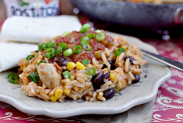 Southwestern Chicken and Rice Skillet | iowagirleats.com