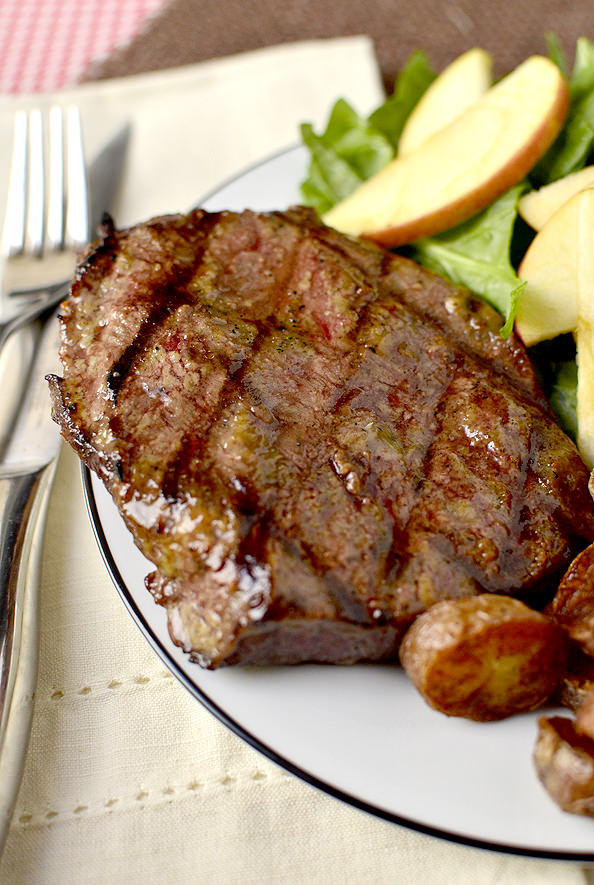 Dijon-Brown Sugar Marinated Steak | iowagirleats.com