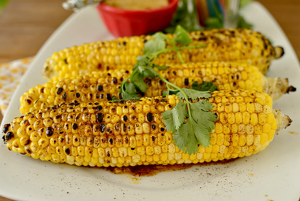 Grilled Sweet Corn with Chili Lime Honey Butter | iowagirleats.com