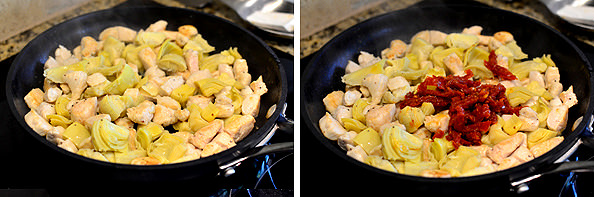 Chicken, Bacon, and Artichoke Pasta | iowagirleats.com