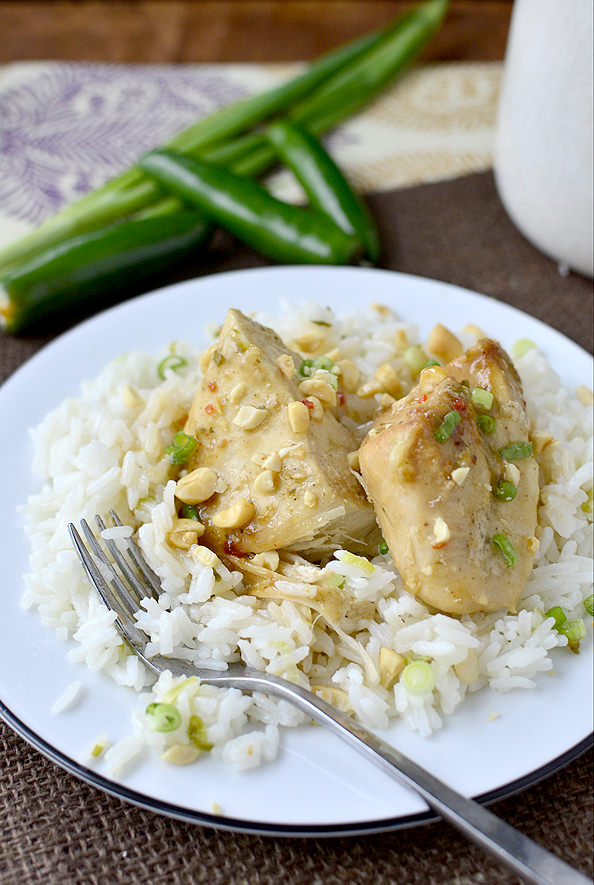 Crock Pot Thai Chicken | iowagirleats.com