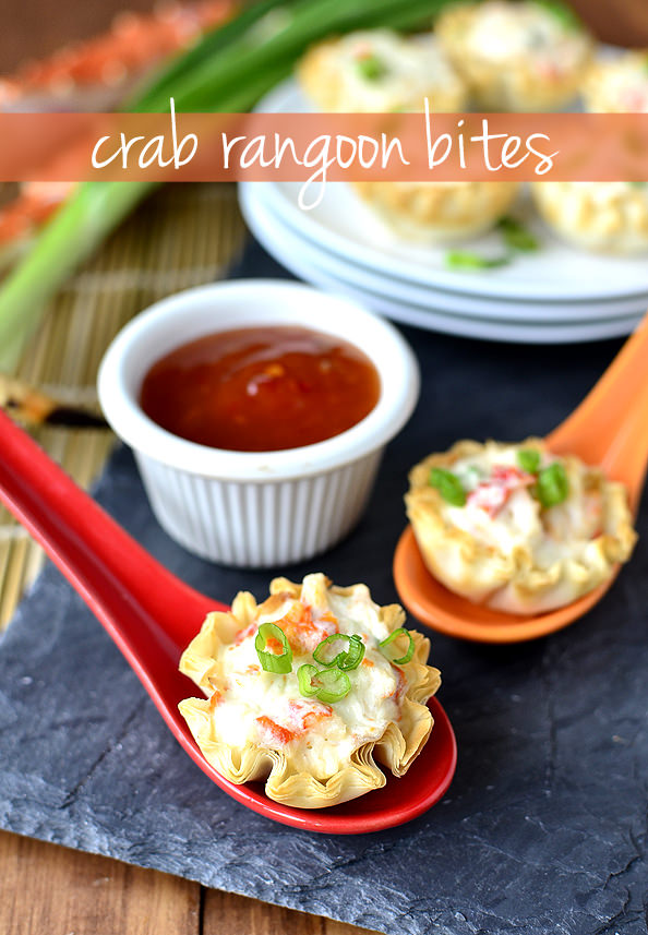 Crab Rangoon Bites Appetizers | iowagirleats.com