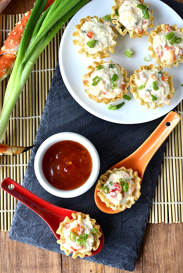 Crab Rangoon Bites Appetizers | iowagirleats.com