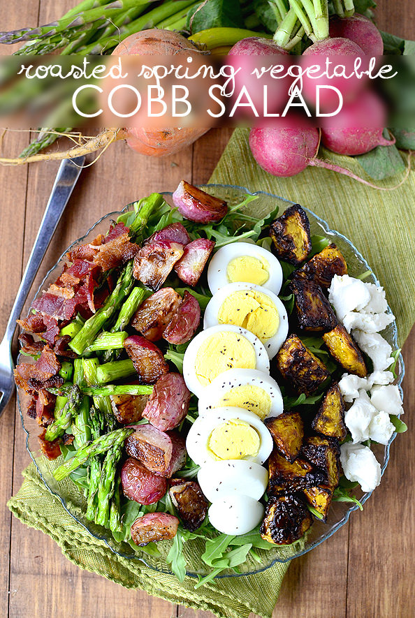 Roasted Spring Vegetable Cobb Salad | iowagirleats.com