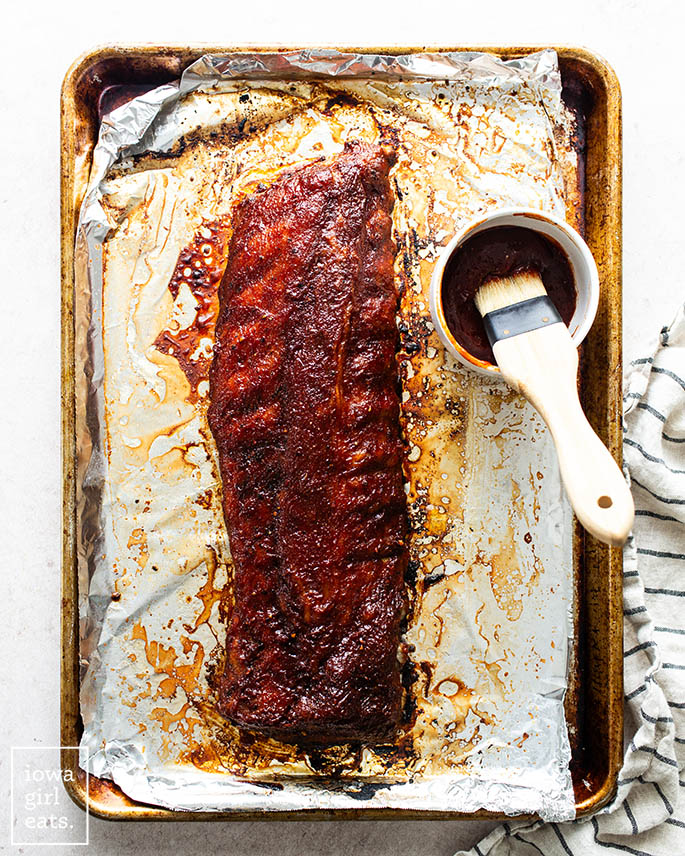 rack of ribs baked in the oven