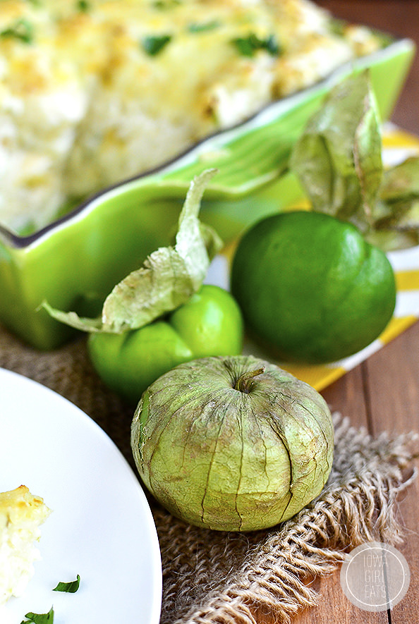Salsa Verde Chicken and Rice Casserole #glutenfree | iowagirlea