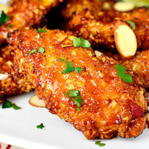 featured image of thai sticky chicken fingers