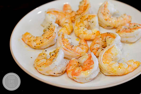 sauted shrimp on a plate