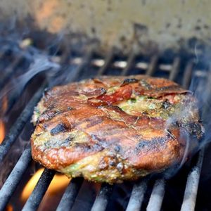Fire up the grill for Prosciutto Wrapped Mediterranean Lamb Burgers with Bruschetta. Decadent tasting and delicious!
