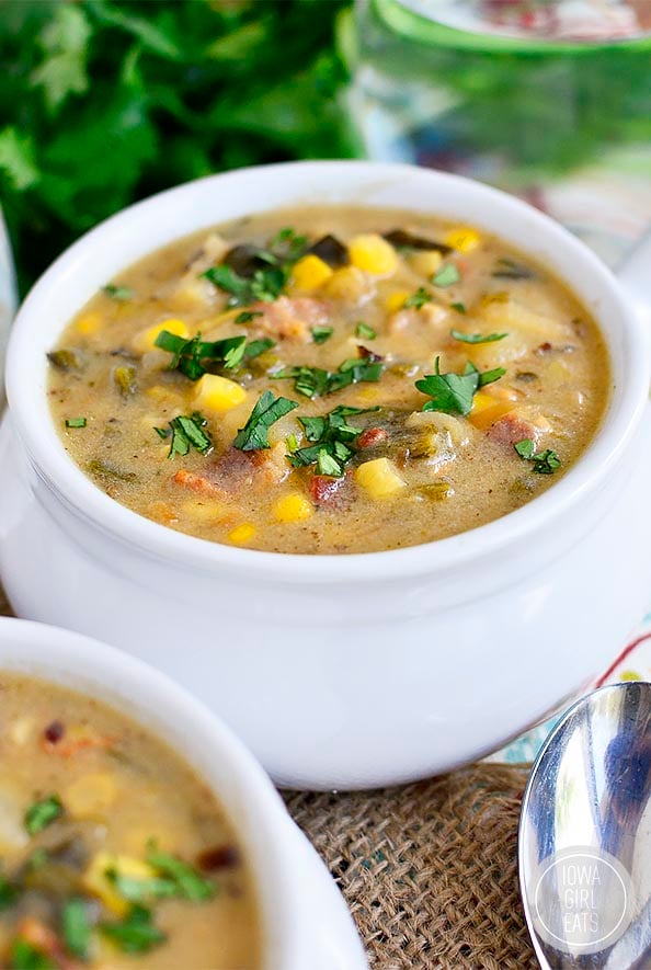 Roasted Poblano, Sweet Corn and Potato Stoup