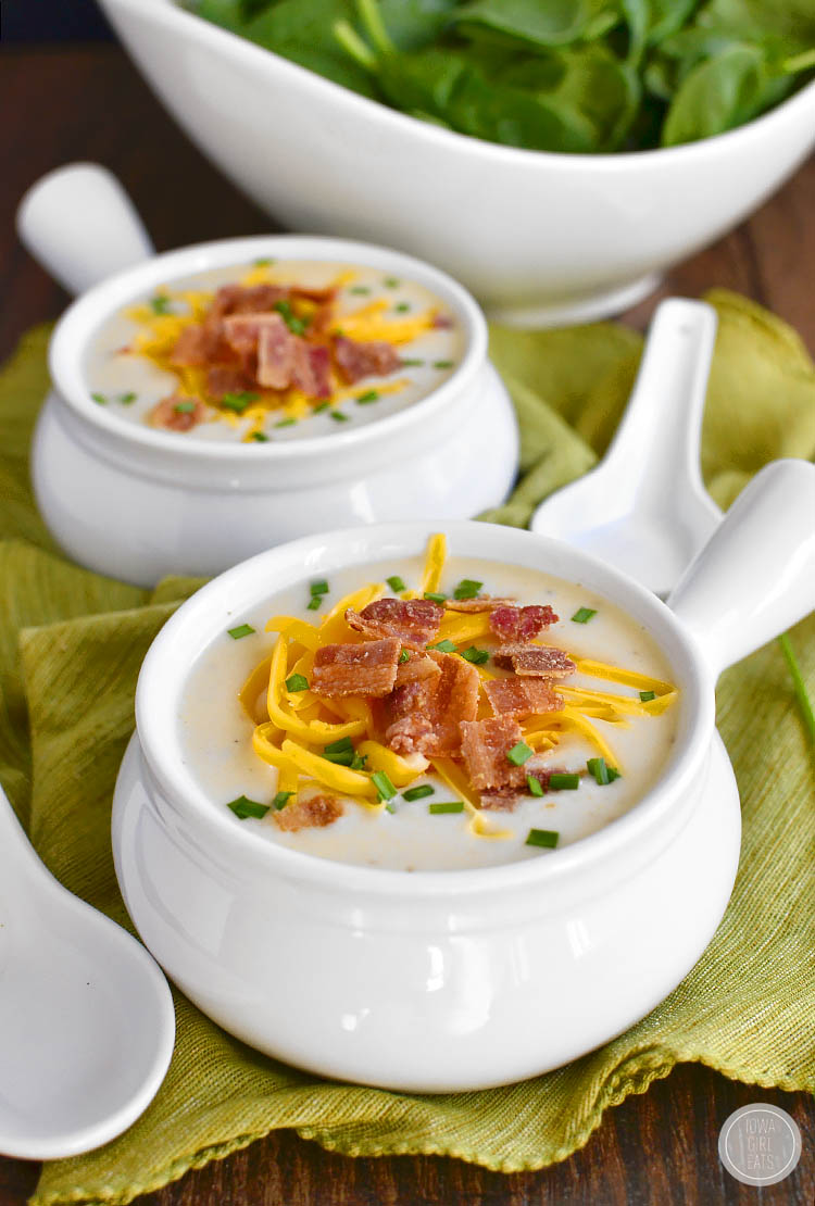 Bowls of Loaded Potato Soup