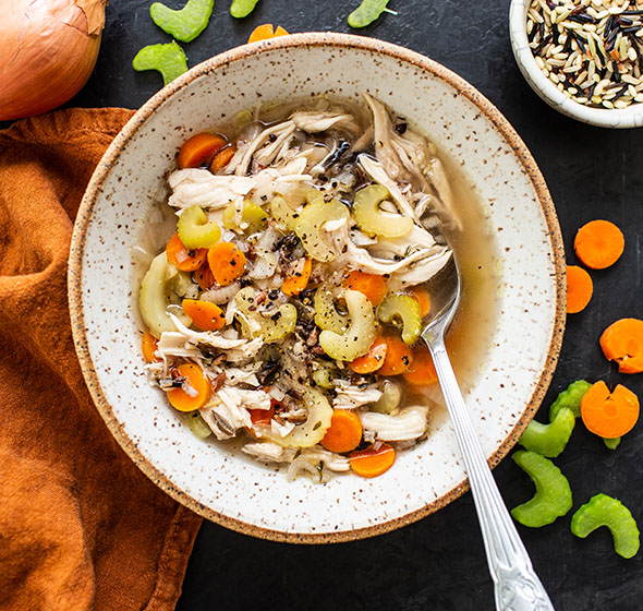 Creamy Chicken Wild Rice Soup - The Girl Who Ate Everything