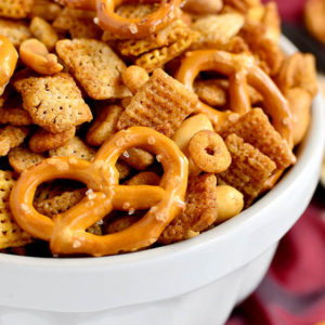 bowl of gluten free chex mix