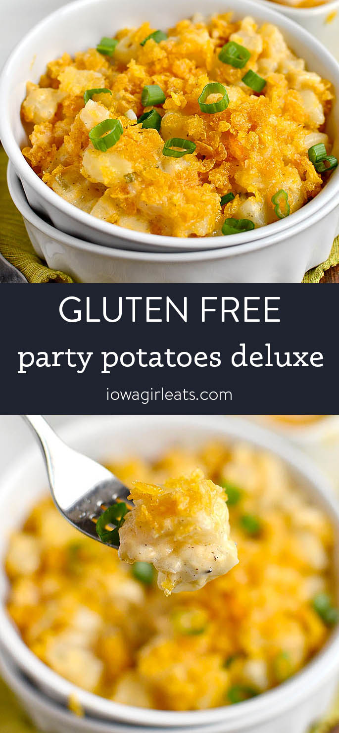 Photo Collage of Gluten Free Party Potatoes Deluxe