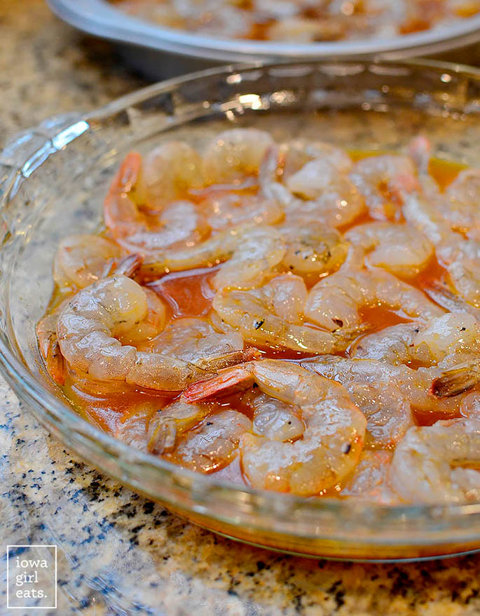 raw shrimp in cajun butter