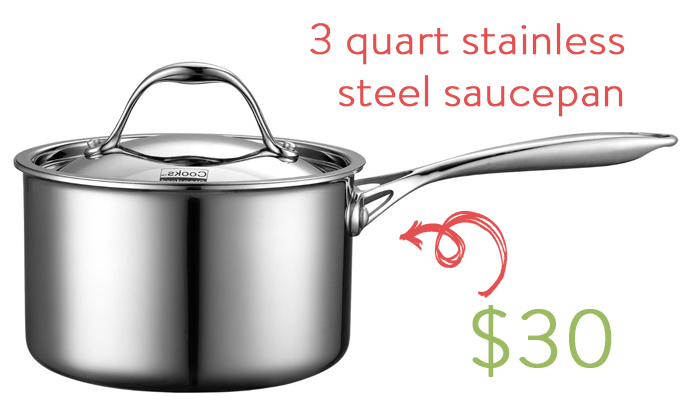 3 quart stainless steel saucepan | iowagirleats.com