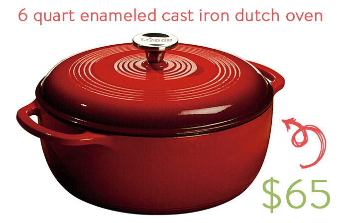 6 quart enameled cast iron dutch oven | iowagirleats.com