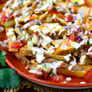 Featured image of chicken shawarma fries