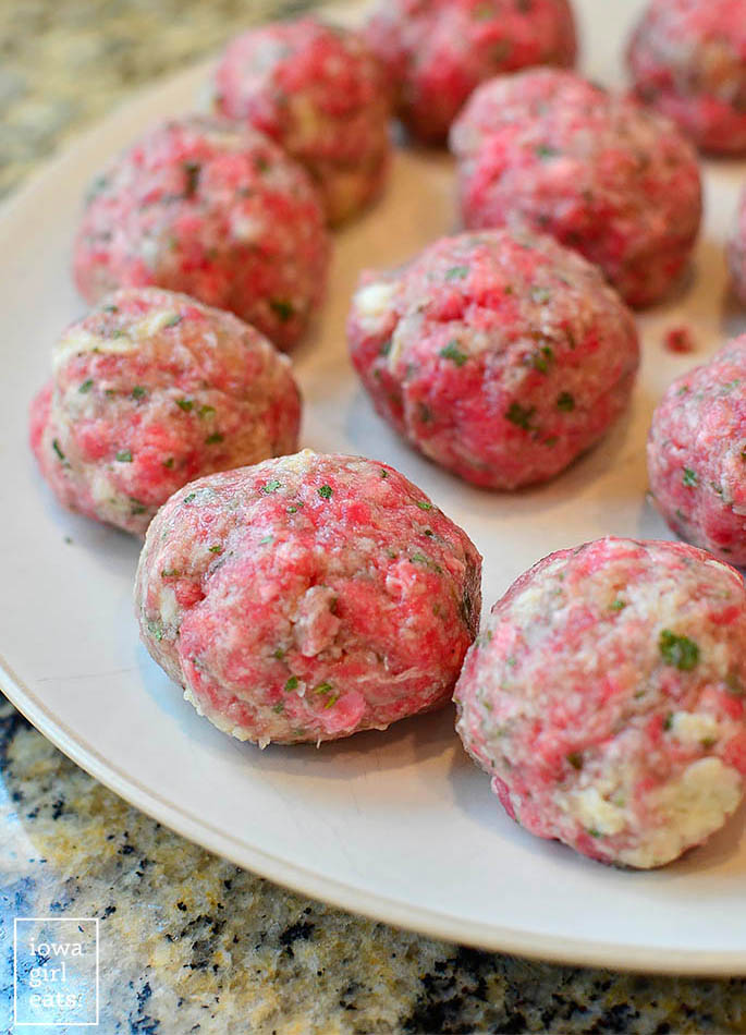 gluten free meatballs on a plate