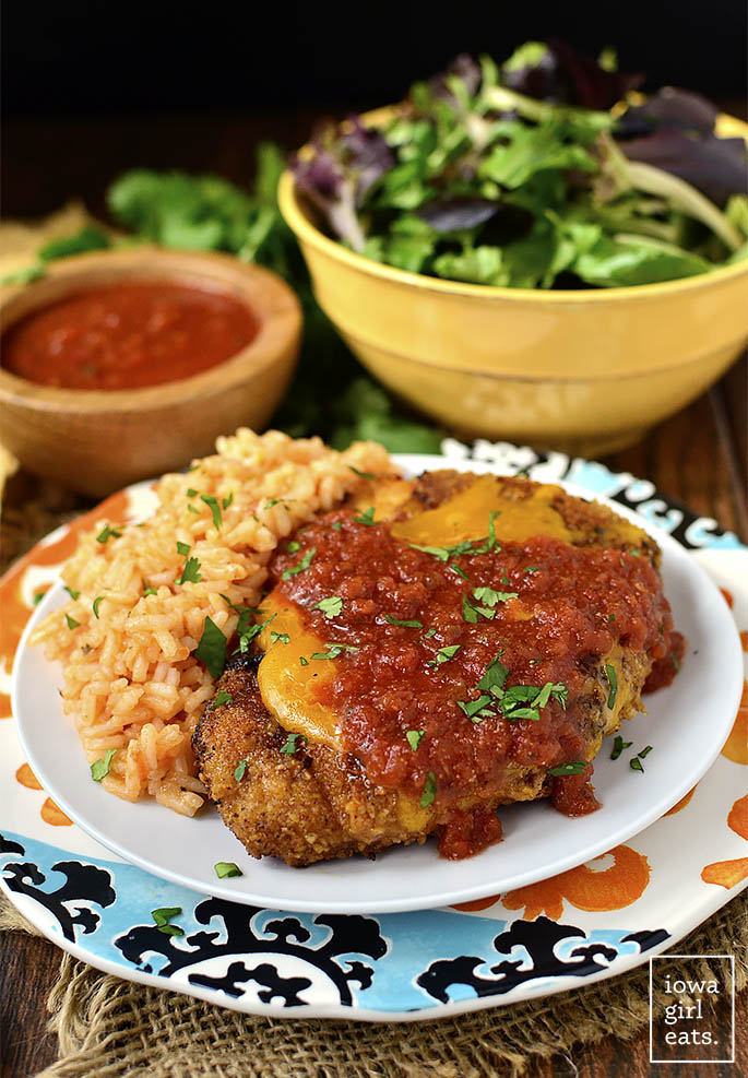 Tortilla-Crusted Taco Chicken is a family-favorite. Gluten-free, and full of flavor and crunch! | iowagirleats.com