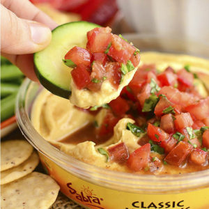 Bruschetta Hummus is quick, easy, and HEALTHY! | iowagirleats.com