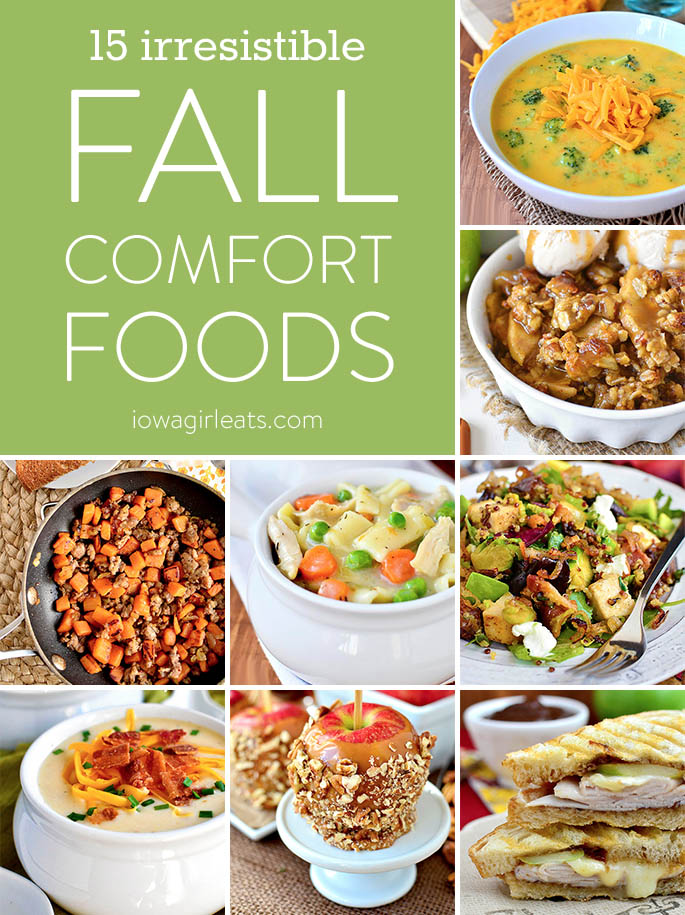 Break out your fall cozies and blankets then make and enjoy any of these 15 gluten-free irresistible fall comfort food recipes! | iowagirleats.com