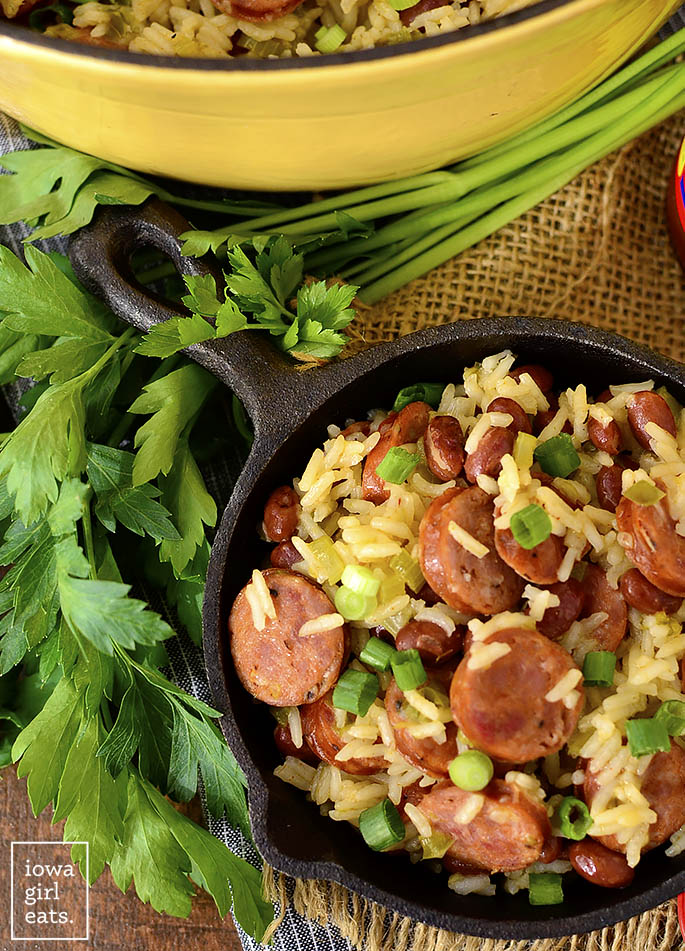 One Pot Red Beans and Rice is an easy and affordable one pot dish that the entire family will love. Get a taste of the south in under 30 minutes! | iowagirleats.com