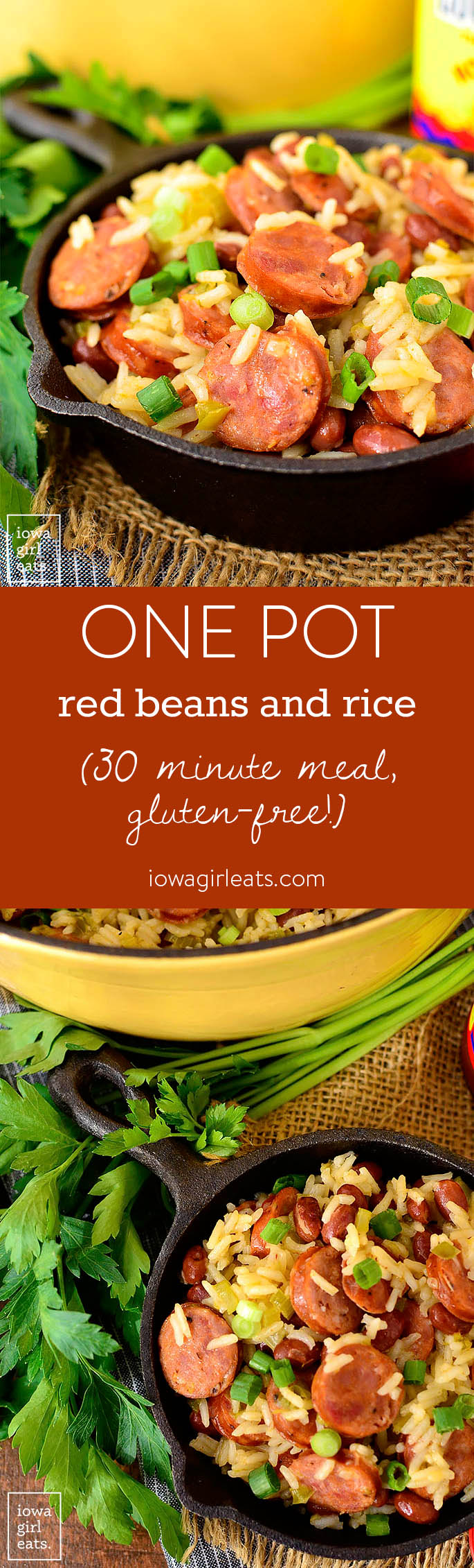 One Pot Red Beans and Rice is an easy and affordable one pot dish that the entire family will love. Get a taste of the south in under 30 minutes! | iowagirleats.com