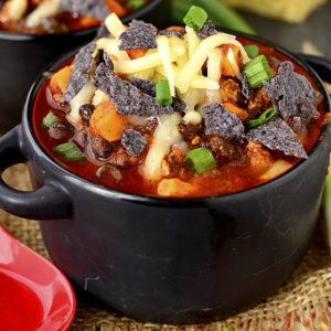 Sweet Potato, Poblano and Chorizo Chili is a southwest twist on classic chili with just the right amount of spice. Quick and easy to whip up, too! | iowagirleats.com